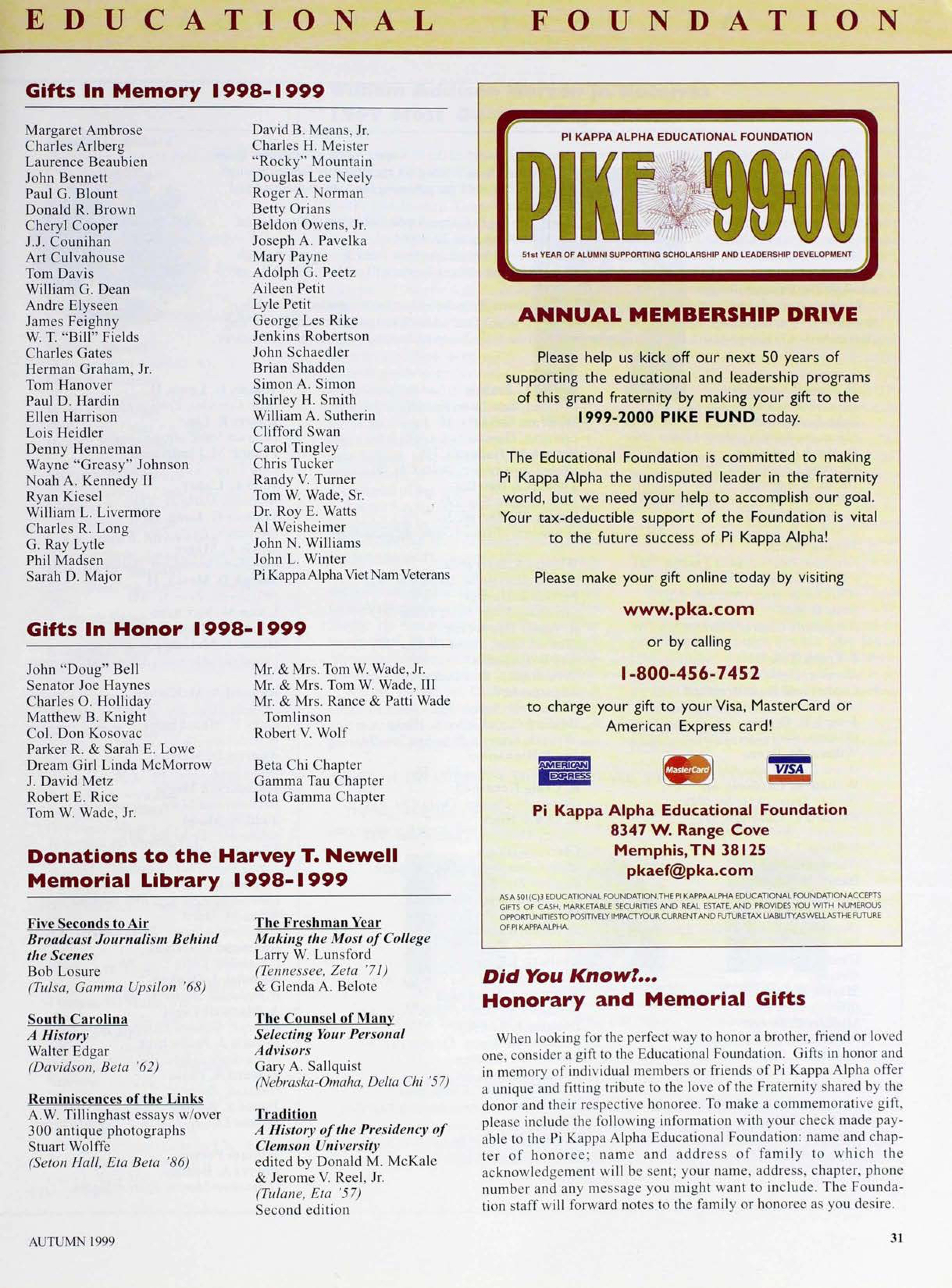 1999-2000 the Pike Fund